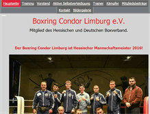 Tablet Screenshot of boxring-condor-limburg.de